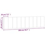 vidaXL Coussin de tête de lit rose 200 cm velours
