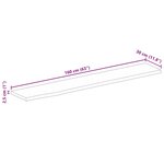 vidaXL Dessus de table 160x30x2 5cm bord vif bois massif manguier brut