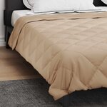 vidaXL Duvet d'été simple Taupe 240 x 200 cm Microfibre