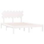 vidaXL Cadre de lit sans matelas blanc 150x200 cm bois massif
