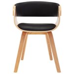 vidaXL Chaises à manger lot de 2 noir bois courbé et similicuir