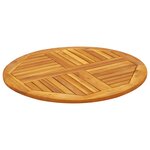 vidaXL Dessus de table Ø80x2 2 cm rond bois massif d'acacia
