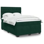 vidaXL Sommier à lattes de lit et matelas Vert foncé 160x200cm Velours