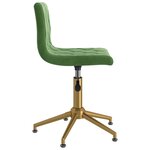 vidaXL Chaises pivotantes à manger lot de 2 vert foncé velours