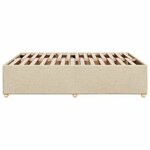 vidaXL Cadre de lit sans matelas crème 140x200 cm tissu