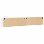 vidaXL Armoires murales 2 Pièces Blanc 100x30x35 cm Bois de pin massif