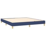 vidaXL Sommier à lattes de lit avec matelas Bleu 160x200 cm Tissu