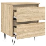 vidaXL Table de chevet chêne sonoma 40x35x50 cm bois d’ingénierie