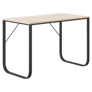 vidaXL Bureau d'ordinateur Noir et chêne 110x60x73 cm Aggloméré