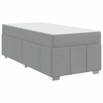 vidaXL Cadre de lit avec matelas Gris clair 120 x 190 cm tissu