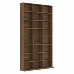 vidaXL Armoire à CD Chêne marron 102x23x177 5 cm Bois d'ingénierie