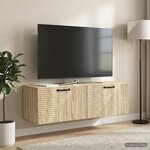 vidaXL Meuble TV mural Chêne Sonoma 98 x 31 x 30 cm Bois d'ingénierie