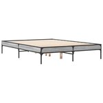 vidaXL Cadre de lit sonoma gris 120x190 cm bois d'ingénierie et métal