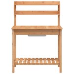vidaXL Table de rempotage avec évier marron bois massif de sapin