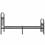 vidaXL Cadre de lit métal sans matelas avec pied de lit noir 80x200 cm