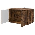 vidaXL Maison pour chat Chêne fumé 85 x 55 x 50 cm Bois d'ingénierie