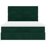 vidaXL Cadre de lit ottoman avec matelas vert foncé 140x190 cm velours