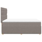 vidaXL Sommier à lattes de lit avec matelas Taupe 140x200 cm Tissu