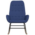 vidaXL Chaise à bascule Bleu Tissu