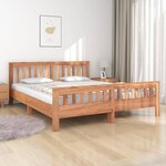 vidaXL Cadre de lit Bois de teck massif 160x200 cm