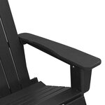 vidaXL Chaises Berçantes Adirondack 2 Pièces Noir 73 5 x 92 x 90 cm HDPE