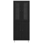 vidaXL Haut Armoire Chêne noir 69 5 x 34 x 180 cm Bois d'ingénierie