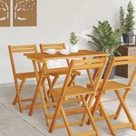 vidaXL Table de Jardin Marron 90 x 55 x 75 cm Bois d'Acacia Massif