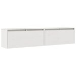 vidaXL Armoires murales 2 Pièces Blanc 80x30x35 cm Bois de pin massif