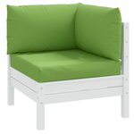 vidaXL Coussins de palette lot de 3 vert mélangé tissu
