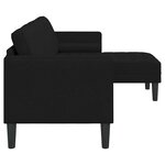 vidaXL Ensemble de Canapés Noir 173 x 131 x 67 cm tissu