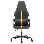 vidaXL Chaise de jeu Noir et doré Similicuir