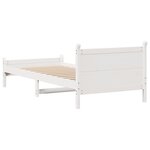 vidaXL Cadre de lit sans matelas blanc 90x190 cm bois de pin massif