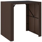 vidaXL Ensemble de bar de jardin avec coussins 5 Pièces marron poly rotin