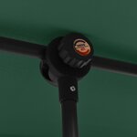 vidaXL Parasol de jardin avec mât en aluminium 180x110 cm vert
