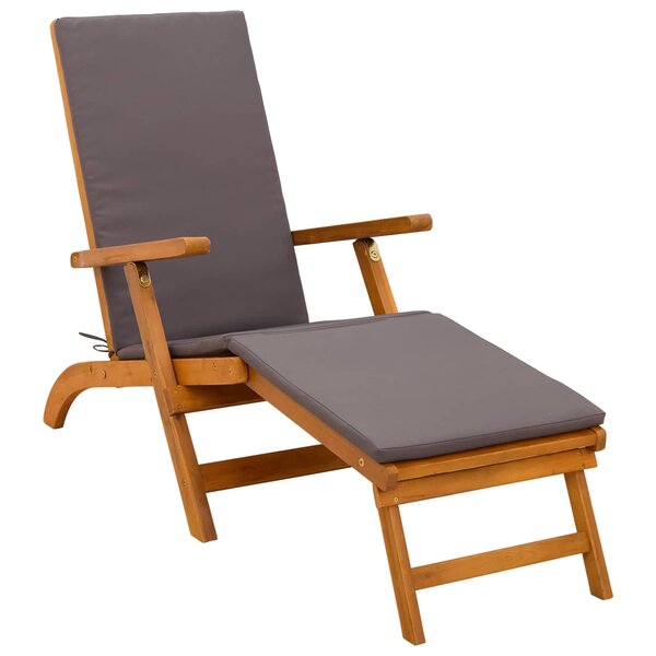 vidaXL Chaise longue inclinable et pliable 55 x 146 x 91 cm