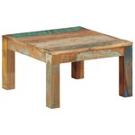 vidaXL Table basse 60x60x35 cm Bois de récupération massif