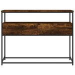 vidaXL Table console chêne fumé 100x40x75 cm bois d'ingénierie