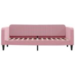 vidaXL Lit de jour avec matelas rose 80x200 cm velours