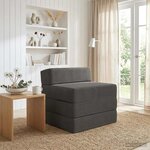 vidaXL Canapé-lit pliable Gris foncé 200 x 70 x 15 cm