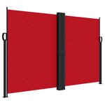 vidaXL Auvent latéral rétractable rouge 160x1000 cm