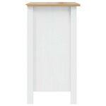 vidaXL Cabinet de chevet HILL Blanc et marron miel 46 x 35 x 65 cm