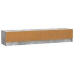 vidaXL Meuble TV Gris béton 147 x 34 5 x 27 cm Bois d'ingénierie