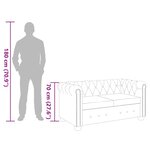 vidaXL Canapé Chesterfield 2 places cuir artificiel marron
