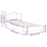 vidaXL Cadre de lit pour enfants avec tête de lit Rose 90 x 190 cm PU