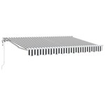 vidaXL Auvent rétractable électrique Anthracite et blanc 3 5 x 2 5 m