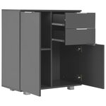 vidaXL Buffet Gris brillant 71x35x80 cm Bois d'ingénierie