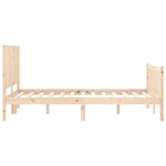 vidaXL Cadre de lit avec tête de lit 120x200 cm bois massif