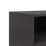 vidaXL Meuble TV noir 68x39x60 5 cm acier