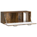 vidaXL Meuble TV mural Chêne fumé 78 5 x 31 x 30 cm Bois d'ingénierie