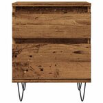 vidaXL Tables de chevet 2 Pièces vieux bois 40x35x50 cm bois d’ingénierie